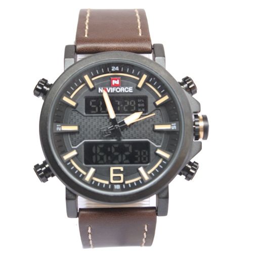 Dual Designer Men's Watch - Black