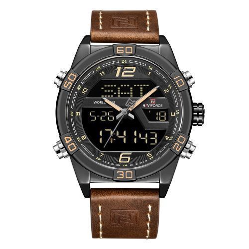 NF9128M Naviforce Men's Wrist Watch - Black/Brown