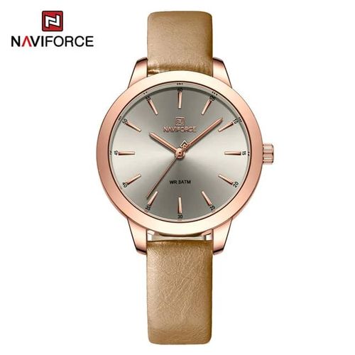 Naviforce Ladies Slim Designer Analog Watch - Brown