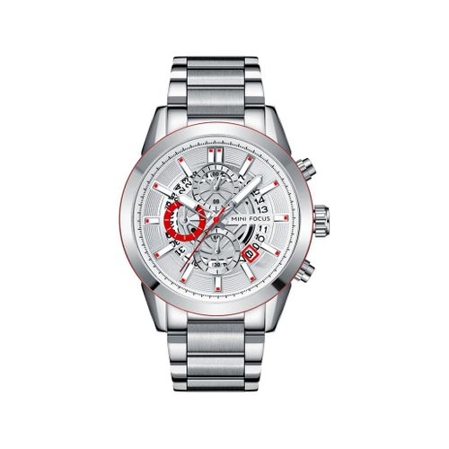 Mini Focus Luxury Chronograph Analog Stylish Watch - Silver