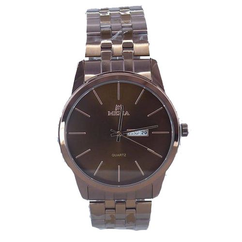 Mema Mens Dated Designer Watch - Maroon