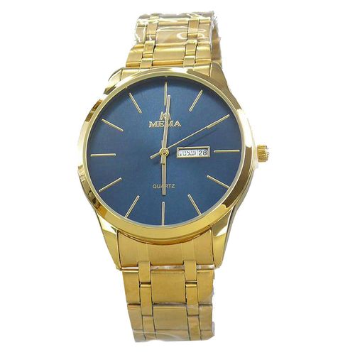 Mema Mens Formal Dated Watch - Gold