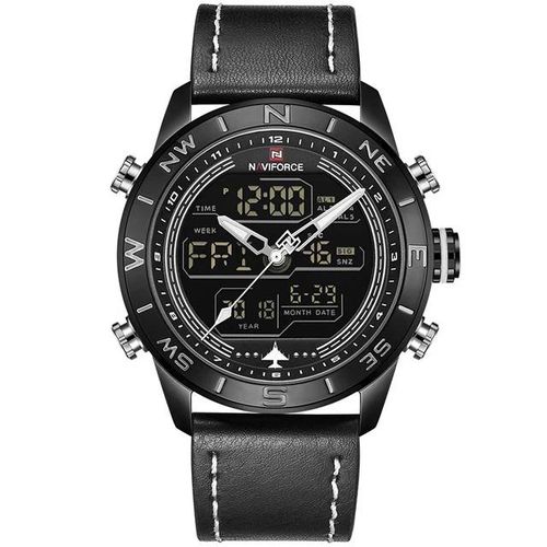 Naviforce Dual Dated Analog Watch - Black