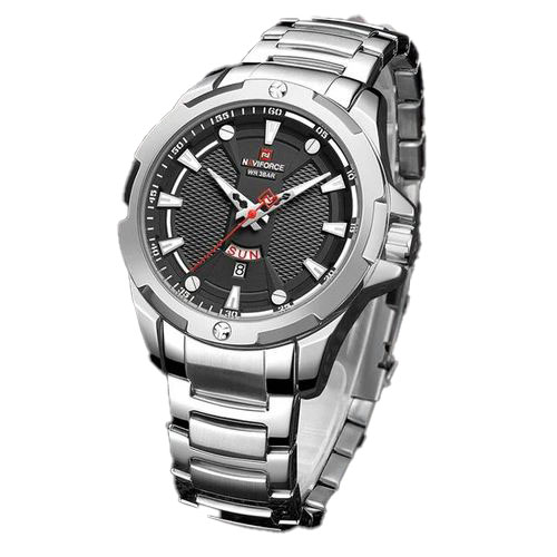 Naviforce Analog Stainless Luxury Watch - Silver
