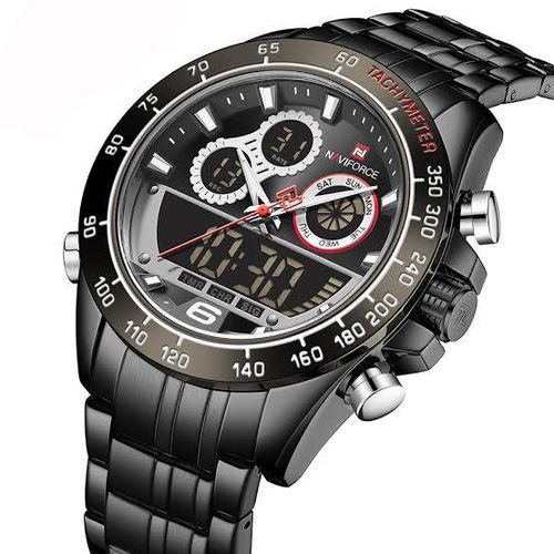 Naviforce Luxury Dual Quartz Watch - Black