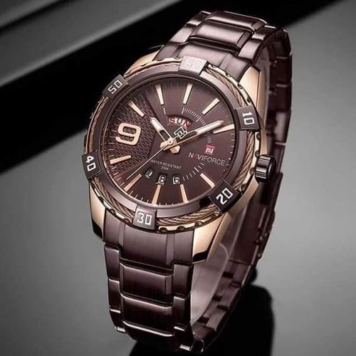 Analog Stainless steel Straps Men's Wrist Watch-Brown