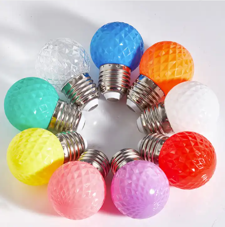 Festival atmosphere light G45 1.5W 220v 45mm * 70mm E27/B22 colorful Global spherical style decoration LED color bulb