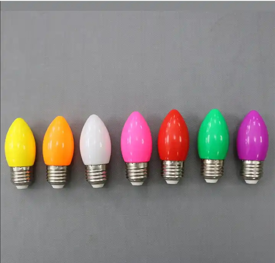 Warm White Color LED Bulbs White LED Lamp Color Bulb C35 220-240V