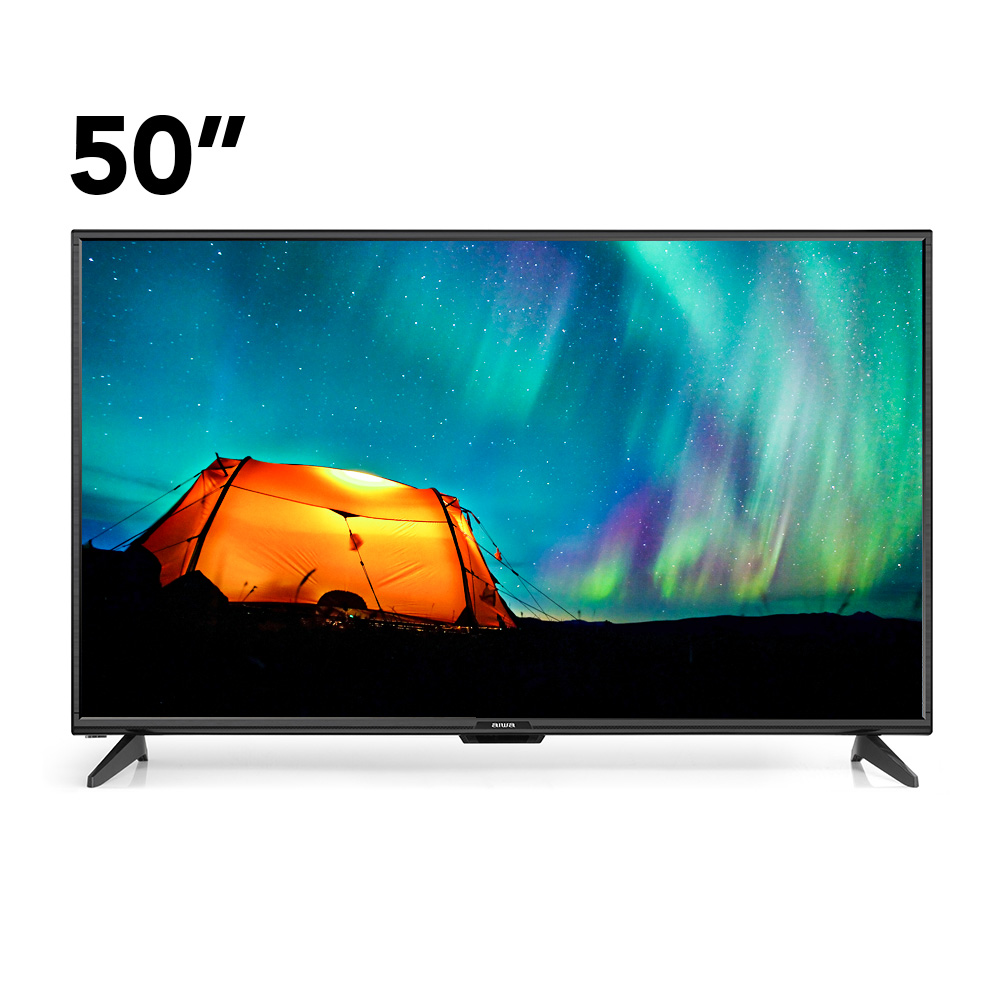 AIWA 50'' LED TV ("A+++ ANDROID TV + T2/S2 +VGA + WALLBRACKET +  2REMOTES") – Black