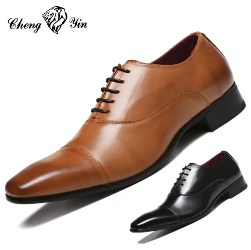 Formal Leather PU Oxford Men Dress Shoes