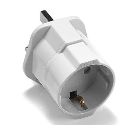 ADAPTOR PLUG 13AMP UK PLUG- EU SOCKET (SCHUKO) 16A