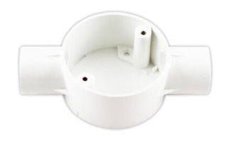 PVC Junction Box 2 Way WHITE - 25MM Tronic CP JUN2-25-WH