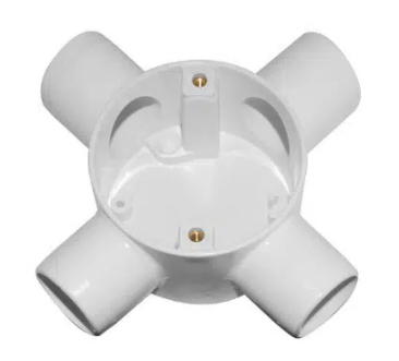 PVC Junction Box 4 Way WHITE - 20MM Tronic CP JUN4-20-WH