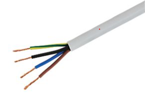 ELECTRICAL FLEXIBLE CABLE 4CX2.5MM WHITE IN MTR