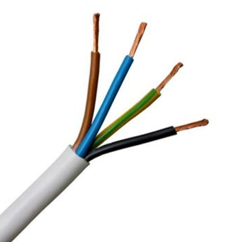 ELECTRICAL FLEXIBLE CABLE 4CX6MM WHITE