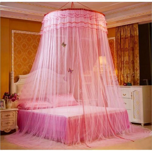 Round Hanging Mosquito Net - Pink