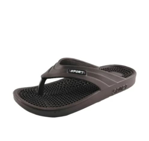 Black Bathroom Shoes Sandals PVC Flip Flop Slippers for Unsex