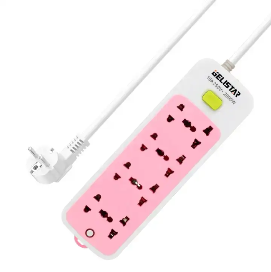 Universal Standard New Design Power Strip 8 Gang with Switch Socket Board