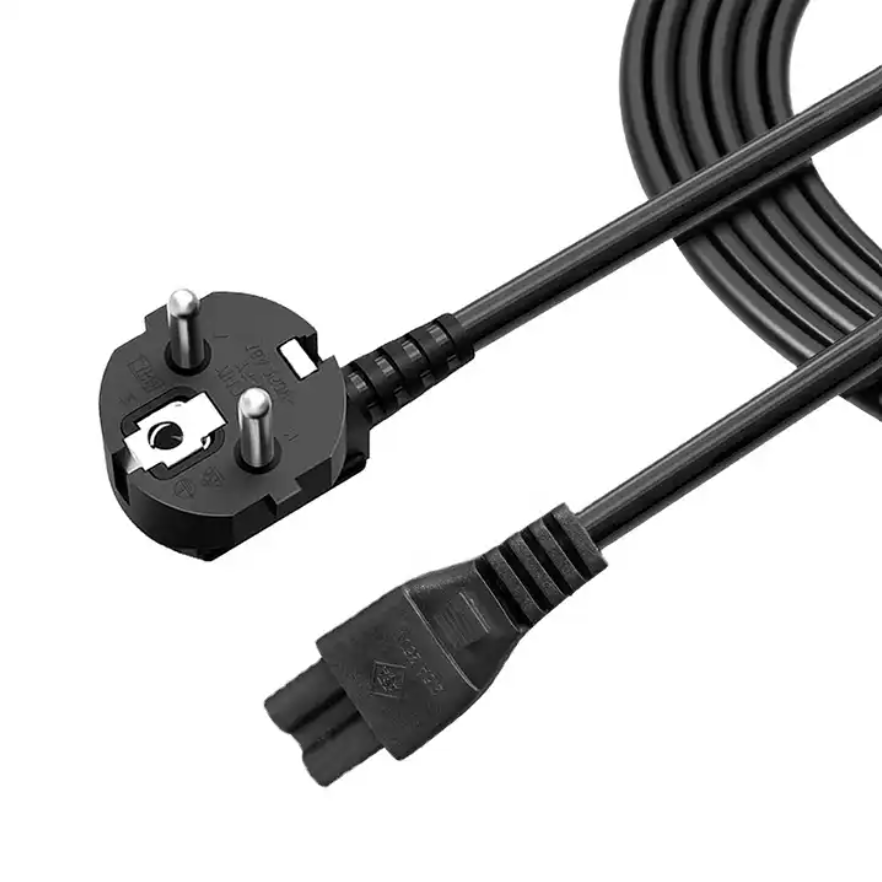 3 Pin EU Plug Connector Extension Cable AC Power Cord