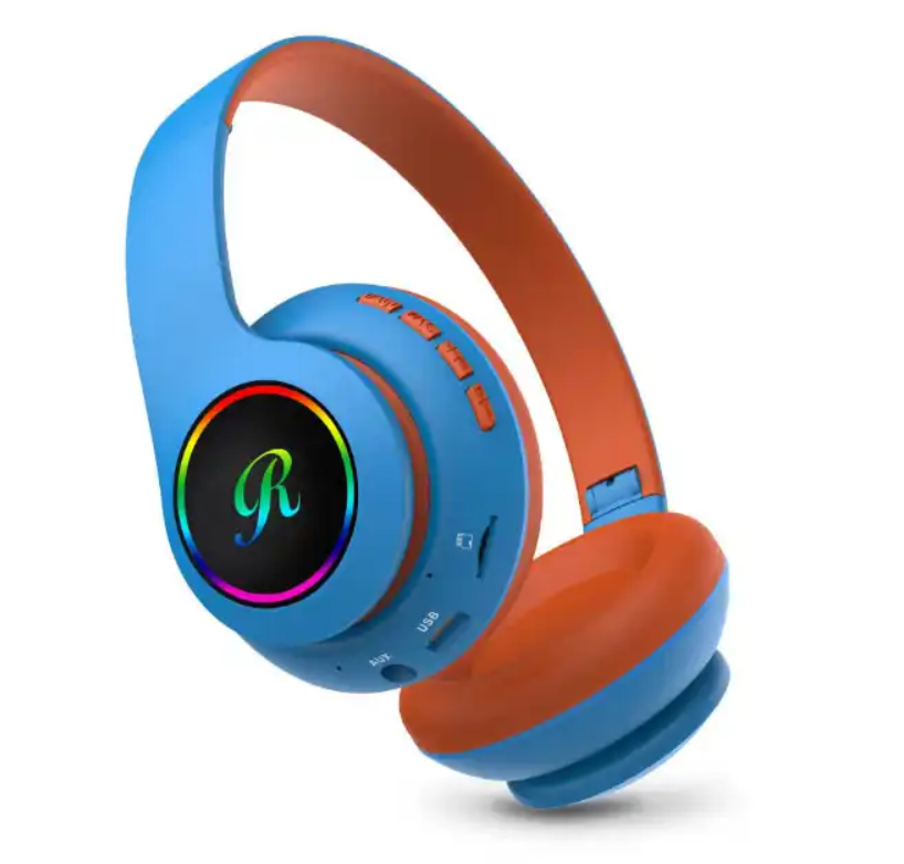 ls66bt Color Matched Wireless Headphones, with led light super bass limited edition