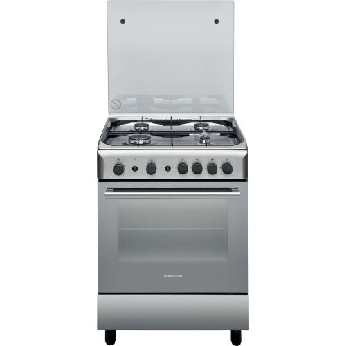 ARISTON A6GG1FX/60/60cms SILVER 4GAS Burners, GAS OVEN