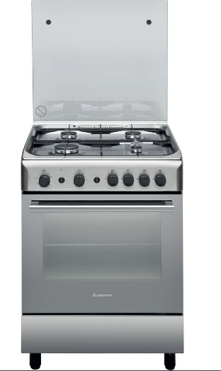 ARISTON A6TMH2AF/60/60cms SILVER 4GAS Burners, ELECTRIC OVEN