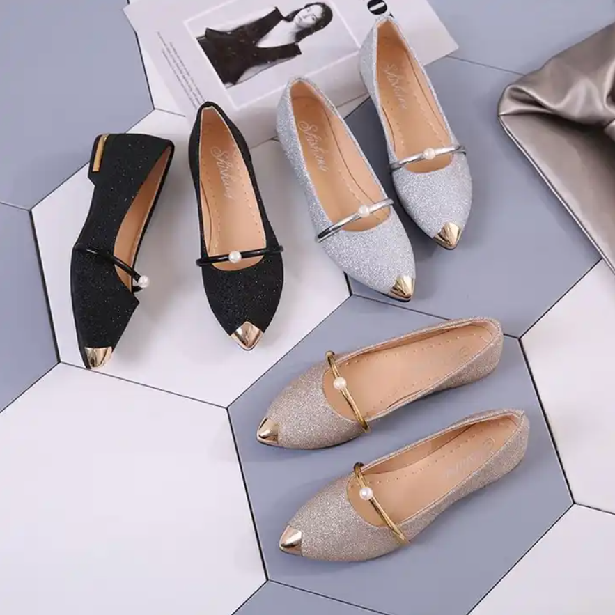 Elegant Casual Matte Women Flat Shoes