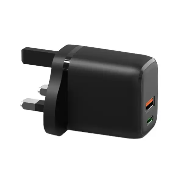 CE ETL FCC Listed EU UK US Universal 20W 18W PD Fast USB-C Power Adapter Wall charger PD 20W UK Charger For Smart Phone & Tablet