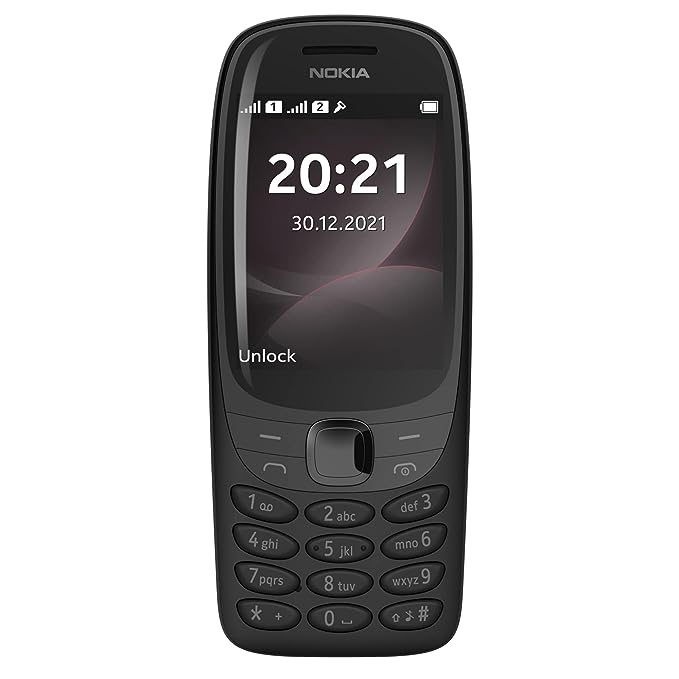 Nokia 6310 Dual SIM Keypad Phone with a 2.8” Screen, Wireless FM Radio and Rear Camera - Black