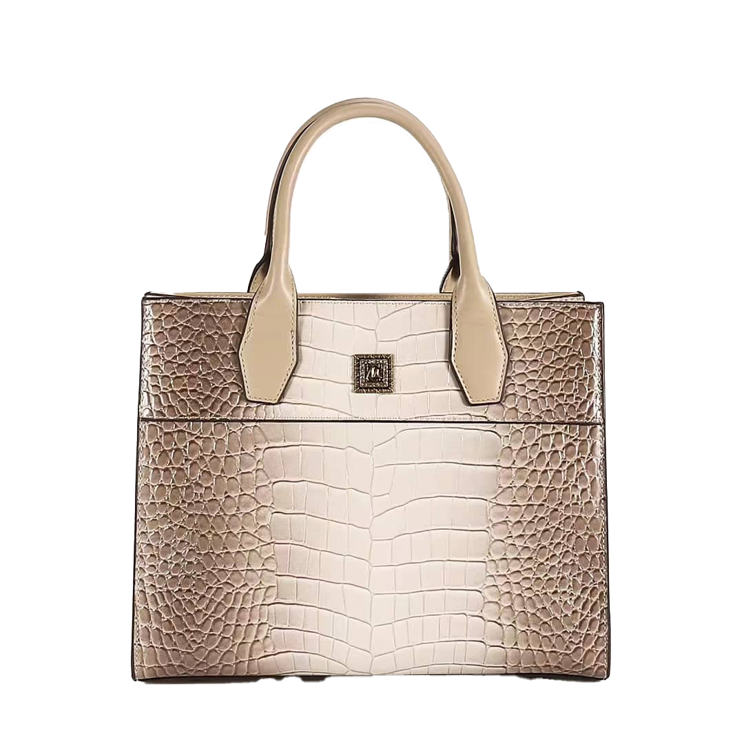 Ladies Leather Hand Bag - Cream