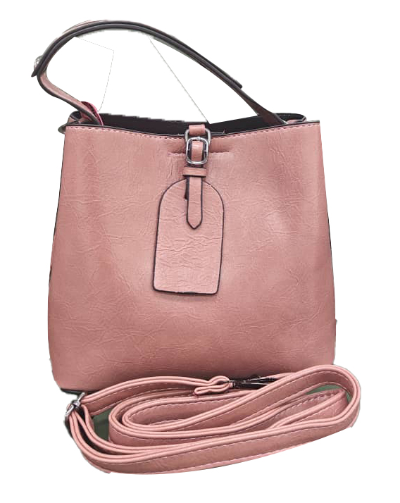 Stylish Lady's Leather Hand Bag - Pink