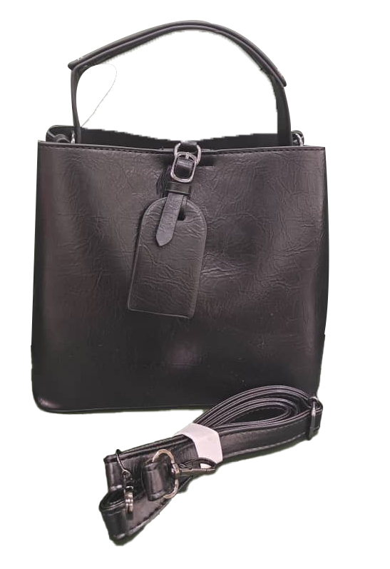 Ladies Stylish Leather Hand Bag - Black