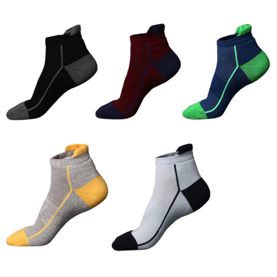 Thin Black Cotton Design Sport Man Socks