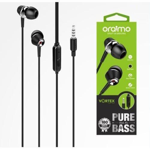 Vortex  Extra Super Bass Earphones - Black