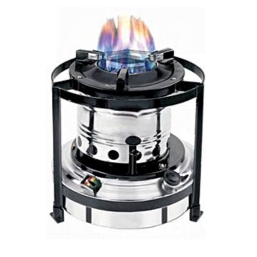 Stainless Paraffin Stove 2 Litres - Silver/Black