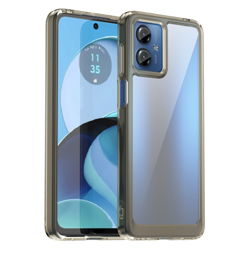 Motorola Moto G14 Colorful Series Acrylic + TPU Phone Case(Transparent Grey)