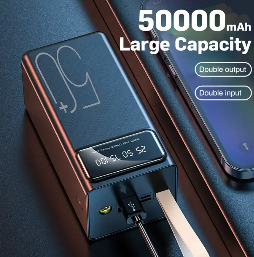 50000Mah Powerbank Power Bank 50000 Mah Four Port 12v output Digital