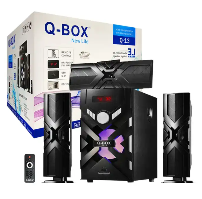 Q-BOX Q-13 , 3.1 Home Theatre sound system High tech multimedia active speaker