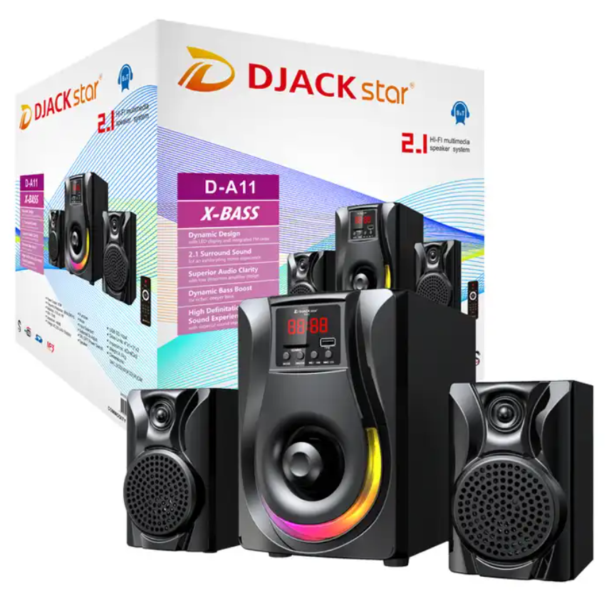 DJACK STAR D-A11 Amplifier Dynamic Bass Boost 2.1 Surround Sound HI-FI Multimedia wireless mini portable Speaker System