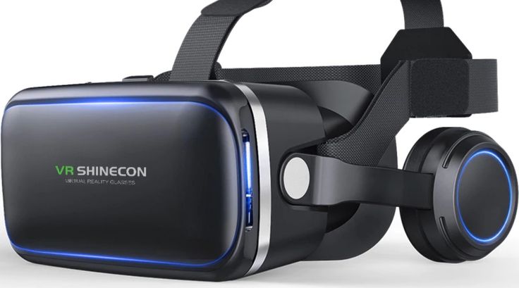 VR SHINECON Virtual Reality VR Box Glasses +Remote Controller -Black