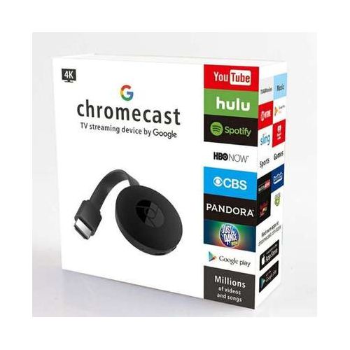 Google Chromecast HDMI 4K TV Streaming Dongle - Black