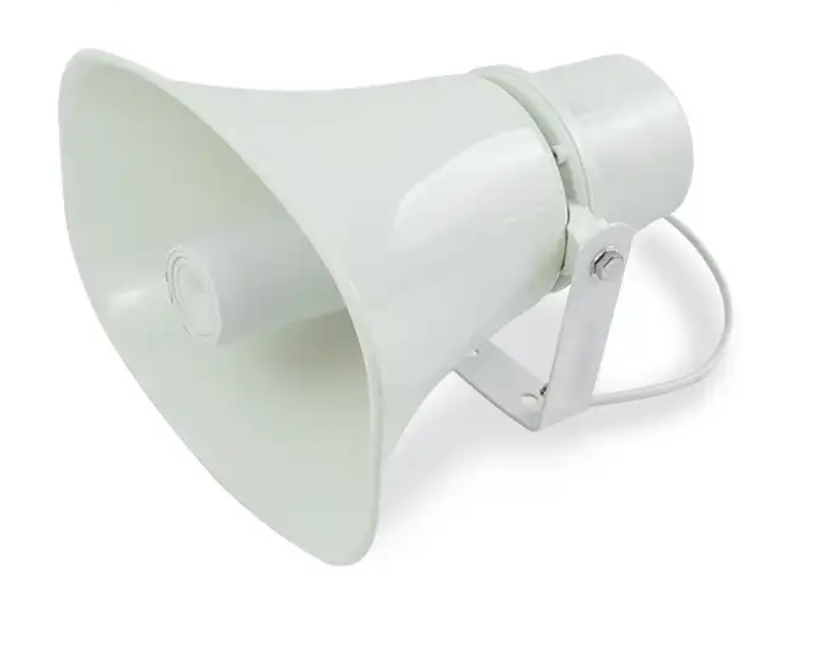 YH300T 100V 30W waterproof pa plastic speaker horn use for school, stadium, railway, playground pa horn speaker