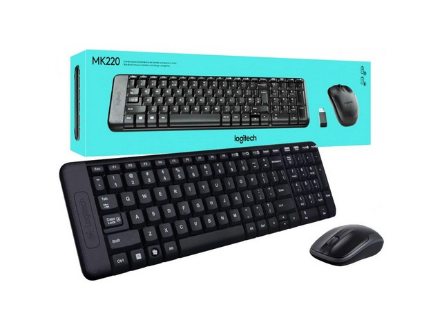 Logitech MK220 Wireless Keyboard & Mouse Combo - Black