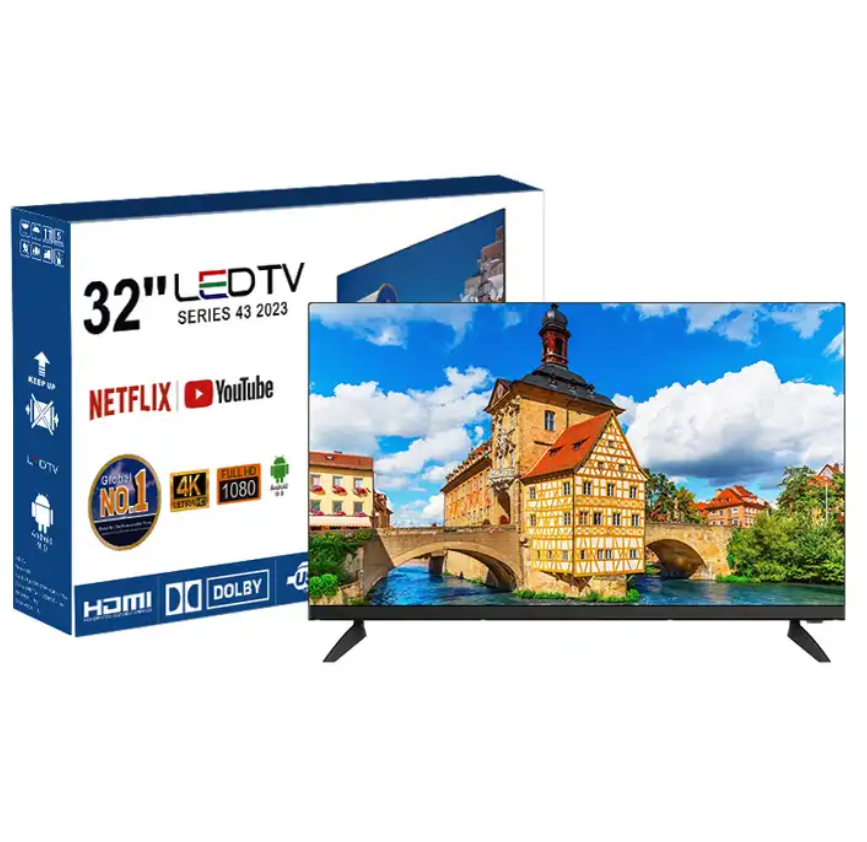 Frameless Smart TV Set 32 Inch , LCD Flat Slim Screen ,  SKD LED Android