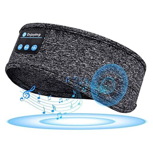 Sleep Wireless, Bluetooth Sports Headband Headphones With Ultra-Thin HD Stereo Speakers, Grey.