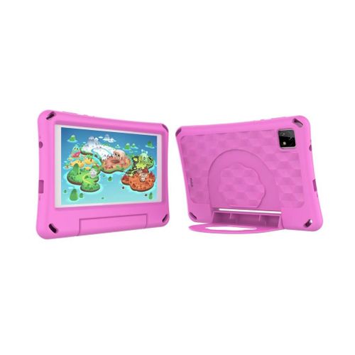 Lenosed Kids A76 Educational Tablet, 7 Inches,Android 7.0,Dual Sim 5G Enabled,128GB Rom,4GB Ram, Pre-installed Apps & Games, Zoom & Google Meet, Powerful Stand & Gifts – Pink