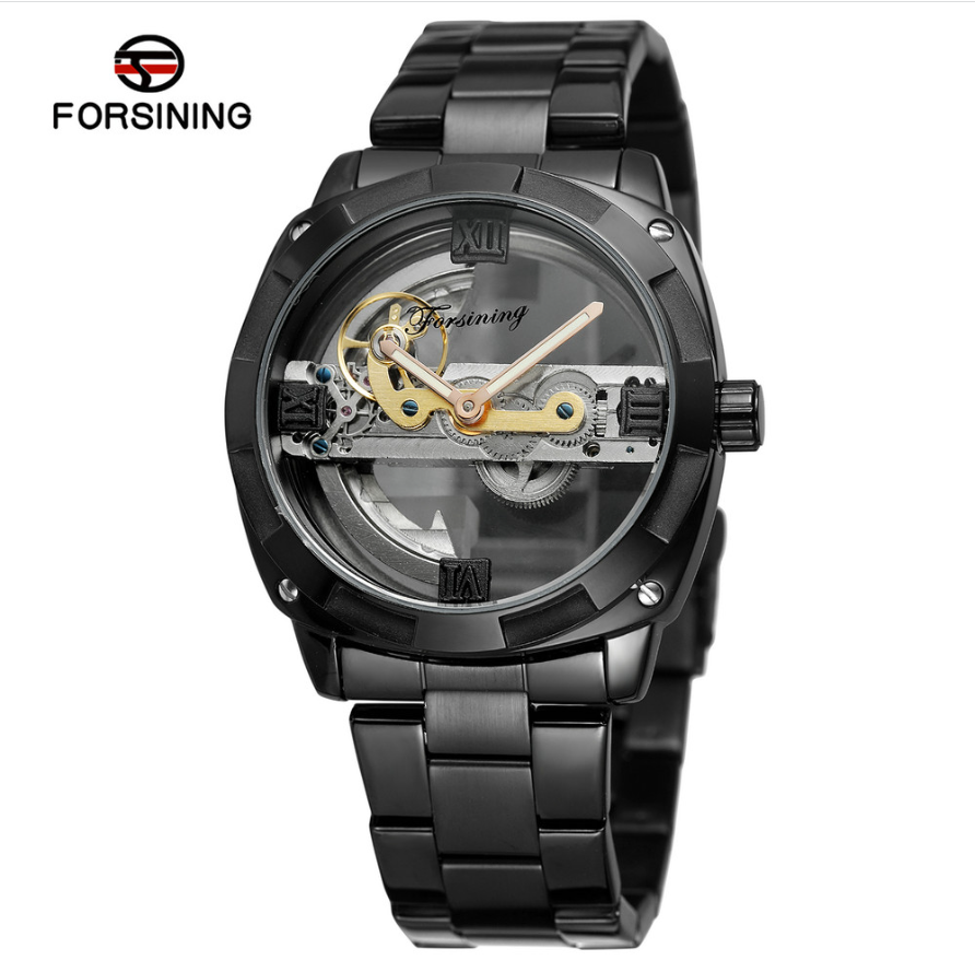 FORSINING 207 Men Automatic Mechanical Casual High Quality Watch Band Stainless Steel