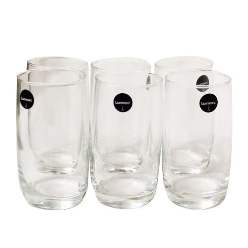 6 Pieces Of Oval Luminarc Water/Juice Glasses-Colorless