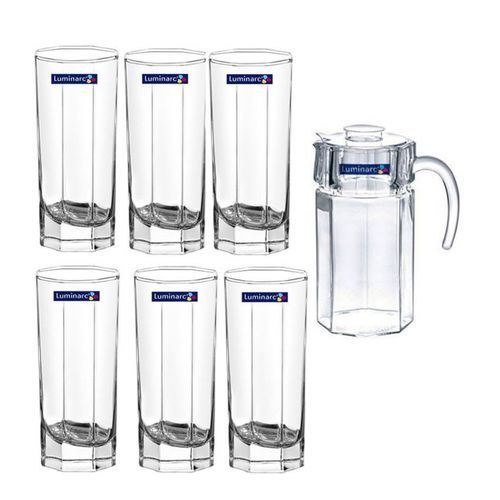 Octim 1 Jug And 6 Glasses Juice /Water Set-Colorless