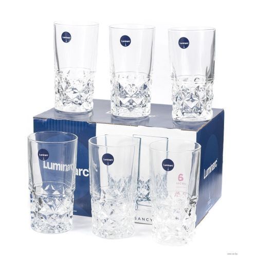 6 Pieces Of Luminac Sancy  Juice/Water Glasses-Colorless